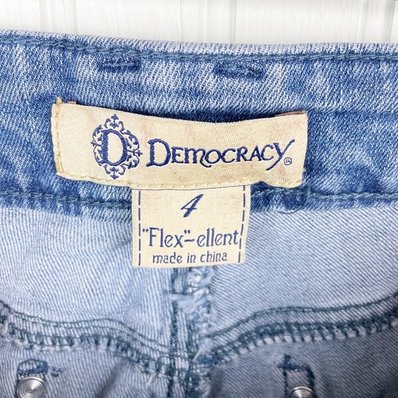 Democracy Flex-ellent Ankle Jeans Side Stripe Distressed Denim Women's Size 4 - Picture 9 of 10